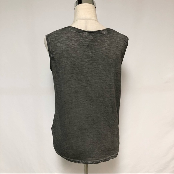 NWT Gray Burnout Distressed Muscle Tank Sz S - Picture 7 of 10